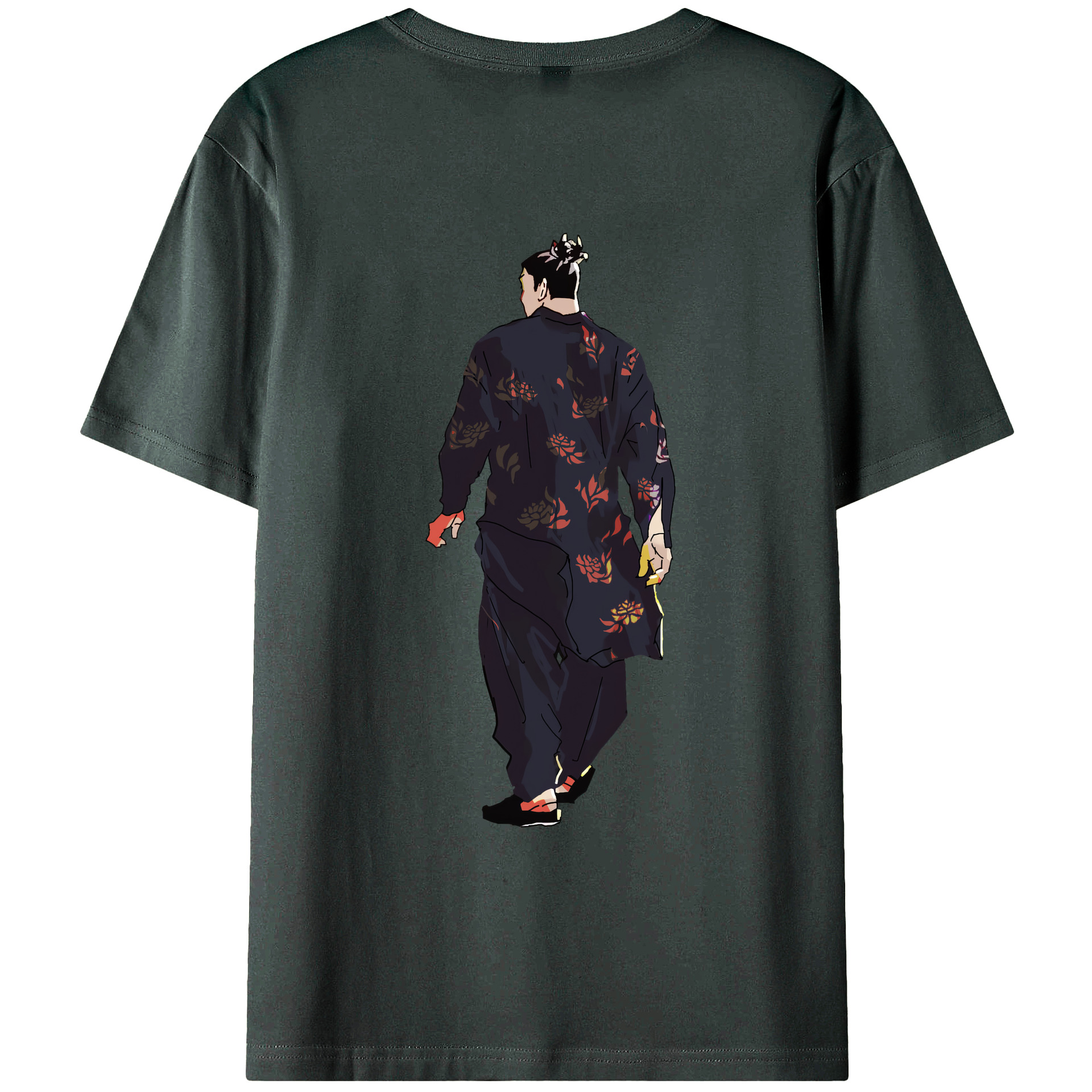 （画像用） 呪術廻戦 Jujutsu Kaisen 綿100％ メンズ半袖Tシャツ（バックプリント） 通気性